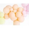 PartyDeco Stiprūs balionai Šviesiai persikinė 30 cm, 50vnt