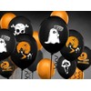 PartyDeco Party Deco Balony na Halloween, Duszek, juoda, 30 cm, 50 vnt. universalus