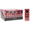 Party Deco Krištoliniai Kalėdų žaisliukai 4 cm Raudoni 20 vnt