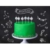 Party Deco Žvakutės gimtadienio 6 vnt futbolas