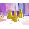 Party Deco Gimtadienio kepuraitės auksinės blizgios 16cm 6 vnt