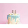 Party Deco Gimtadienio žvakutės auksinės 6 vnt 6cm