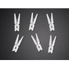 Party Deco Mini segtukai 3cm balti 20 vnt
