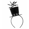 Party Deco Cilindro formos kepurė su šikšnosparniais 19x26cm juoda