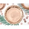 Party Deco Popierinės lėkštutės rausvos blizgios 6 vnt