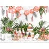 Party Deco Popierinės lėkštutės rausvos blizgios 6 vnt