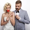 Party Deco Fotosesijos rekvizitai PartyDeco H24cm/6vnt. Moustache