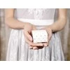 Party Deco Dovanų dėžutės baltos su širdelėmis 10 vnt 6*3,5*5,5cm