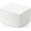Party Deco Dovanų dėžutės baltos su širdelėmis 10 vnt 6*3,5*5,5cm