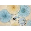 Party Deco PartyDeco dekoratyvinės rozetės šviesiai mėlynos 20-30cm A3 49931
