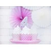 PartyDeco Gimtadienio žvakutė nr 4 sidabrinė blizganti 7cm