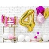 PartyDeco Gimtadienio žvakutė nr 4 auksinė blizganti 7cm