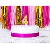 PartyDeco Gimtadienio žvakutė nr 4 auksinė blizganti 7cm