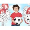 PartyDeco Party Deco Šventiniai balionai, Futbolininkas ir kamuoliukai, balti, 30 cm, 50 vnt. universalus