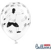 PartyDeco Party Deco Šventiniai balionai, Futbolininkas ir kamuoliukai, balti, 30 cm, 50 vnt. universalus