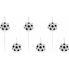 Party Deco Žvakutės gimtadienio 6 vnt futbolas