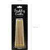 Party Deco Gimtadienio žvakutės auksinės 12 vnt 12.5cm