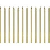 Party Deco Žvakutės gimtadienio 12 vnt 14cm auksinės