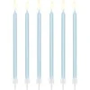 Party Deco Žvakutės gimtadienio 12 vnt 14cm melsvos
