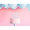 Party Deco Žvakutės gimtadienio 12 vnt 14cm melsvos