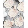 Party Deco Mediniai įrankiai komplektas rausvi 16cm po 6 vnt