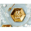 Party Deco Popierinės lėkštutės auksinės "18 gimtadienis" 6vnt