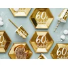 Party Deco Popierinės lėkštutės auksinės "60 gimtadienis" 6vnt