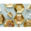 Party Deco Popierinės lėkštutės auksinės "30 gimtadienis" 6vnt
