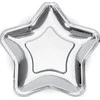 Party Deco Popierinės lėkštutės "Žvaigždė" sidabrinės 6vnt 18cm