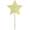 Party Deco Keksiukų dekoracijos Žvaigždutės auksinės 11,5 cm