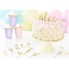 Party Deco Tortų papuošimai PartyDeco H9.5-12cm/53vnt. aukso spalvos