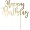 Party Deco Torto papuošimas Happy Birthday PartyDeco H22.5cm sidabro spalvos