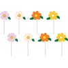PartyDeco Keksiukų ar torto papuošimai Gėlės, 13 cm