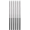 Party Deco ¦wieczki urodzinowe Platinum sidabrinė 14,5cm 6szt