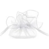 Party Deco PartyDeco Organzos maišelis, 25cm 10 vnt, Spalva: Balta