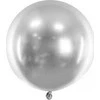 PartyDeco Folinis blizgus balionas 60cm skersmens sidabrinis