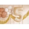PartyDeco Balionas folinis skaičius 5 gelsvas matinis 72cm