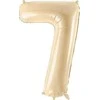 PartyDeco Balionas folinis skaičius 7 gelsvas matinis 72cm