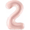 PartyDeco Balionas folinis skaičius 2 rausvas 72cm