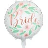 Party Deco Folinis balionas "Bride" baltas 45cm