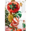 PartyDeco Folinis balionas Saldainis raudonas, 35cm