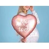 Party Deco Folinis balionas širdelė "Mom to Be" 35cm rausvas