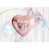 Party Deco Folinis balionas širdelė "Mom to Be" 35cm rausvas