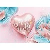 Party Deco Folinis balionas širdelė "Mom to Be" 35cm rausvas