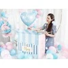 Party Deco Folinis balionas širdelė "Mom to Be" 35cm melsvas
