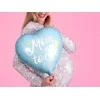 Party Deco Folinis balionas širdelė "Mom to Be" 35cm melsvas