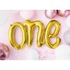 PartyDeco Folinis balionas "One" auksinis