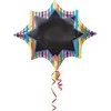 PartyDeco Balon foliowy Super ksztalt paski 88x73cm