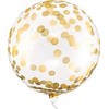 PartyDeco Permatomas balionas su auksiniais taškeliais 40cm