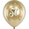 PartyDeco Balionai auksiniai "50" 30cm 6 vnt